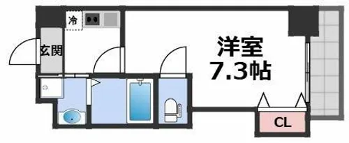 Uresidence京橋【2階】の間取り