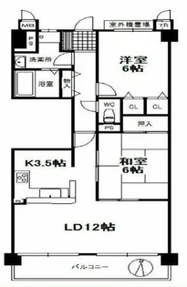 エバーランドシティ新・泉北【3階】の間取り