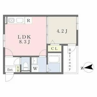 ニシル gladion【3階】の間取り