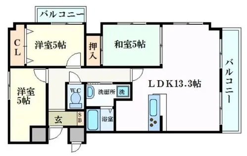 ビューティフルライフ【4階】の間取り