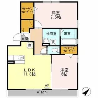 セジュール19【1階】の間取り
