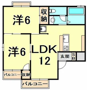 エスポワール【1階】の間取り