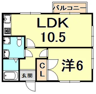 グレイスフル甲東園2【2階】の間取り