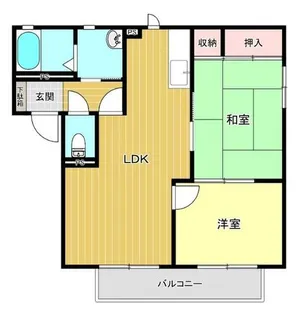 ヴィラ妙楽寺Ⅰ【202号室】の間取り