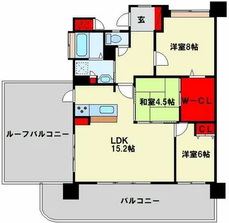 グランドパレスヴィオン浅川【1103号室】の間取り