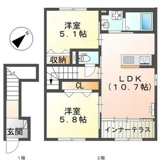 ウィン ワールド【2階】の間取り