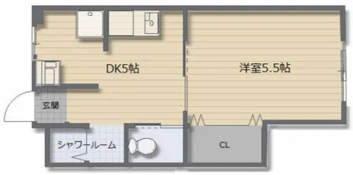 五條ハイツ【2階】の間取り