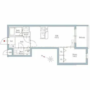 ロワイヤルM福岡空港ステーション【4階】の間取り