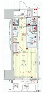 プレサンス北堀江【14階】の間取り