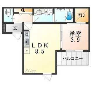 ジーメゾン岸和田クレリア【3階】の間取り