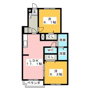 Belle fleur【1階】の間取り