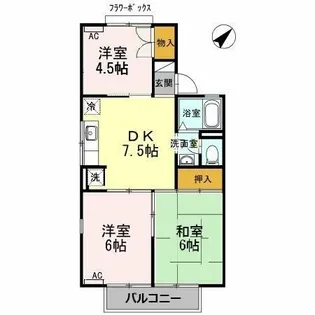 セジュールASA A棟【2階】の間取り