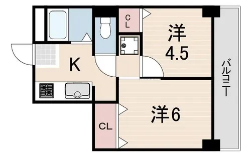 シティーハイツ二宮【2階】の間取り