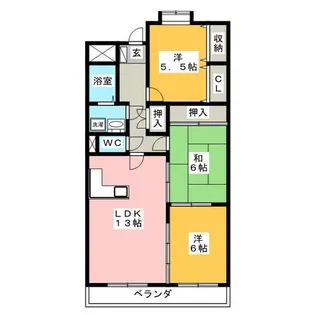サクシード【3階】の間取り