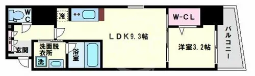 アーバネックス真田山【4階】の間取り