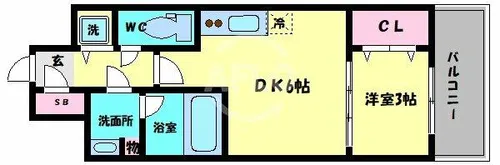 オリエンテム【9階】の間取り