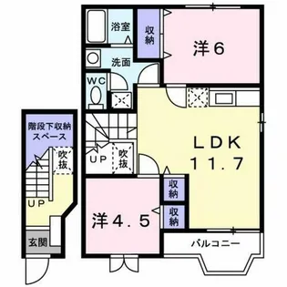サンリットMORI A【2階】の間取り