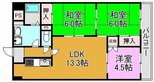 ハイツエンブレム【6階】の間取り