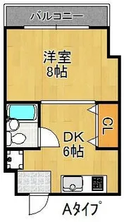 ハイツ桃山【2階】の間取り