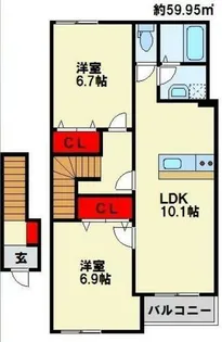 クレッシェンド【2階】の間取り