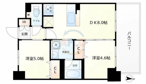 エステムコート新大阪Ⅸグランブライト【10階】の間取り