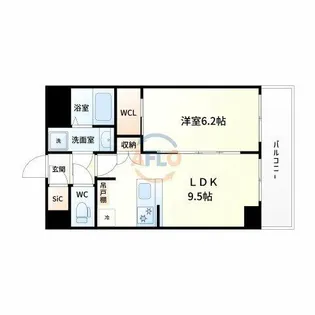 ファーストフィオーレ江坂ラディール【2階】の間取り