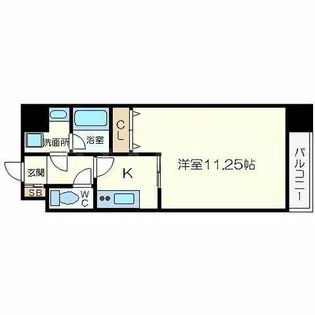 1Kの間取り画像