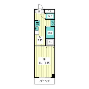 ヒルズヤマザト【4階】の間取り