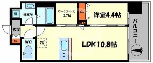 ATKレジデンスなんば【2階】の間取り