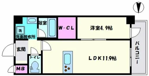 KOUKEN BLDG【4階】の間取り