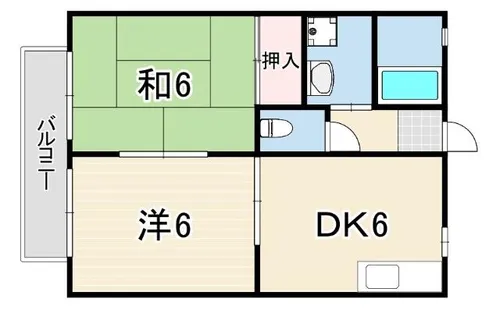 パセオナカイ【1階】の間取り