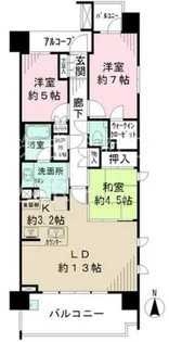 プラウド泉【6階】の間取り