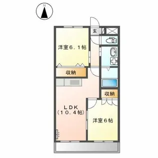 サン・パレス森【2階】の間取り