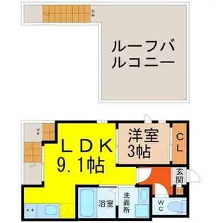 GrandticChronos(グランティッククロノス)【2階】の間取り