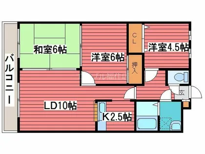 ロイヤルレインボー平岸B棟【5階】の間取り