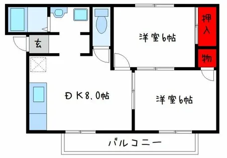 ハイツボナール【2階】の間取り