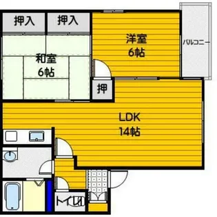 サンシャイン長丘【202号室】の間取り