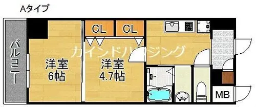 グランパシフィックパークビュー【3階】の間取り