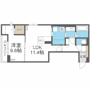 トリシア北巽【1階】の間取り