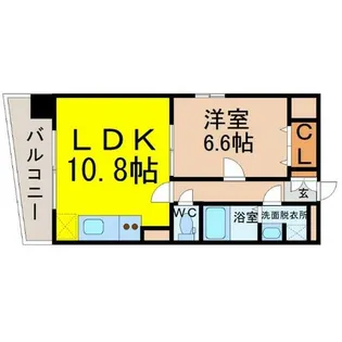 LaFacade(ラファサード)【9階】の間取り