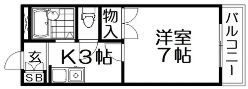 コンフォート長尾【4階】の間取り