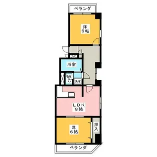 レインボー千代田橋【4階】の間取り