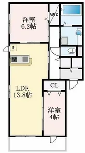 大阪府堺市中区八田南之町【アパート】の間取り