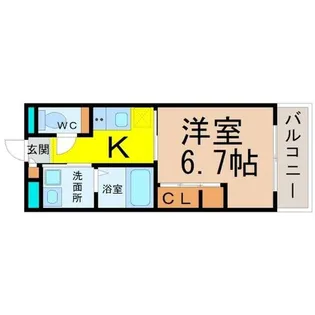 リシュドール伝馬【3階】の間取り