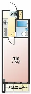 エクセレント中道【4階】の間取り