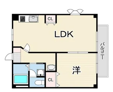 ハイツサンフラワー【1階】の間取り