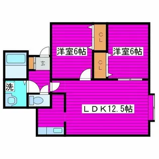 アーバンライフしのろ【201号室】の間取り