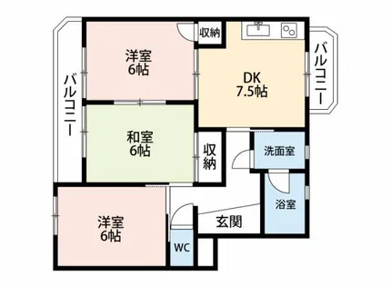 プレミール横山【201号室】の間取り