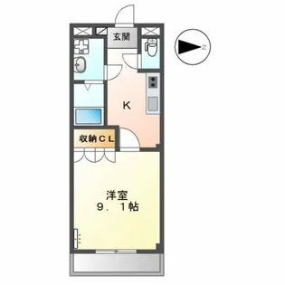 エルヴェ東小向Ⅱ【1階】の間取り