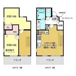 レジデンス グリシナ【405号室】の間取り
